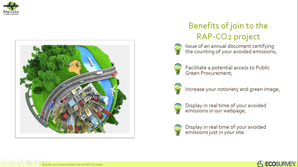 Benefici per l'adesione al progetto RAP-CO2