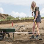 soil excavation girl